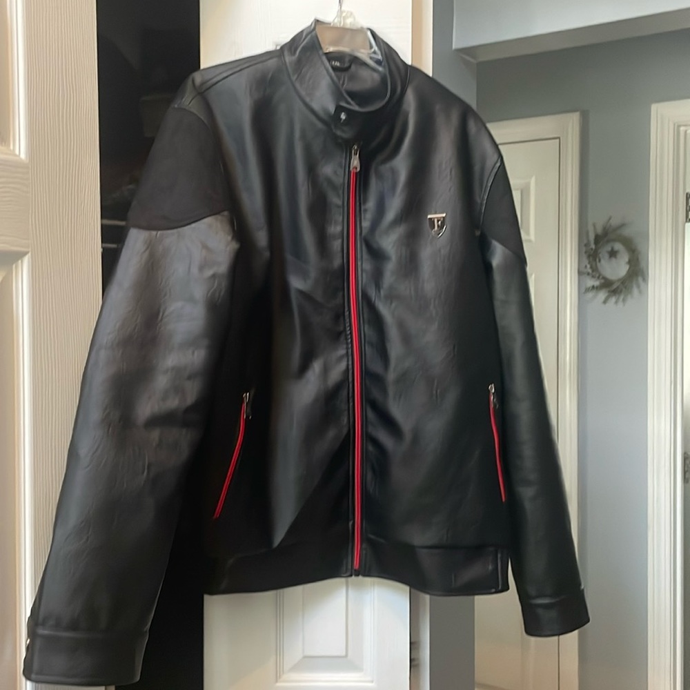 F Collection Ferrari leather motorcycle jacket size XXL